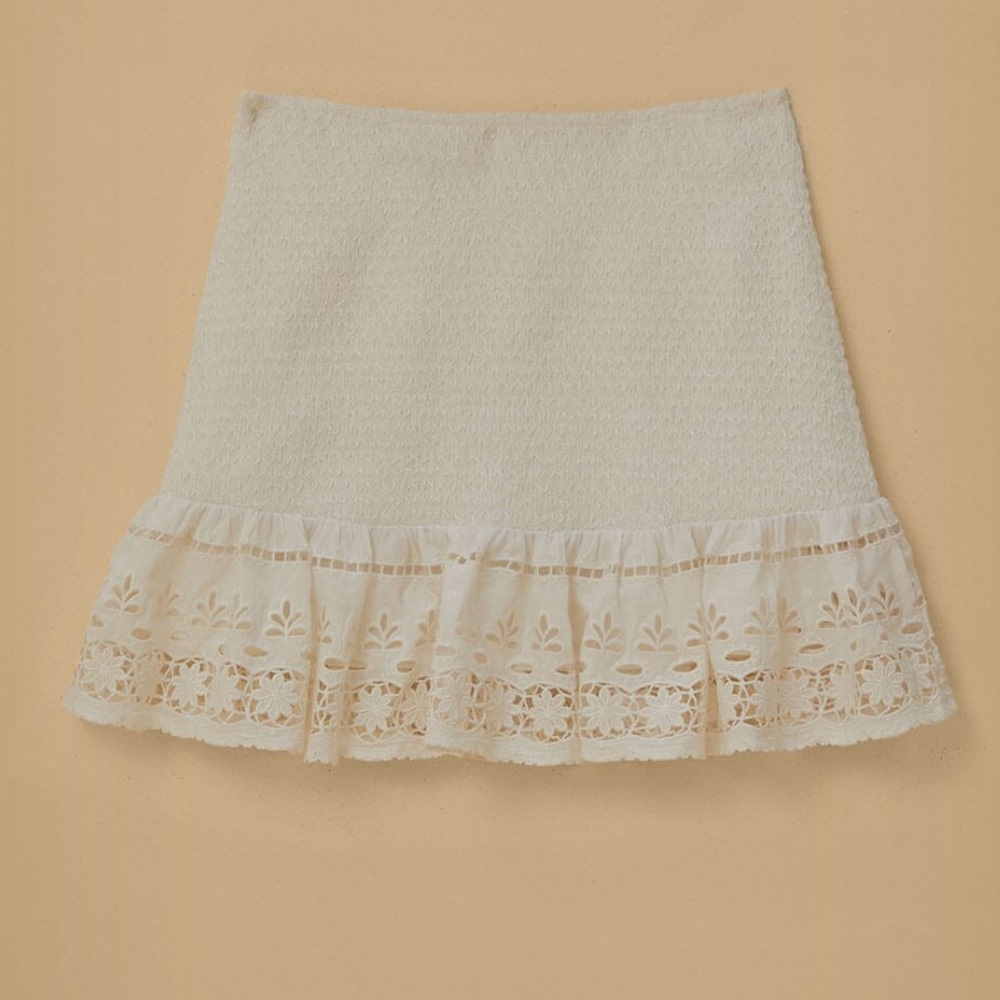 Farm Rio White Richelieu Mini Skirt- size small - NWT